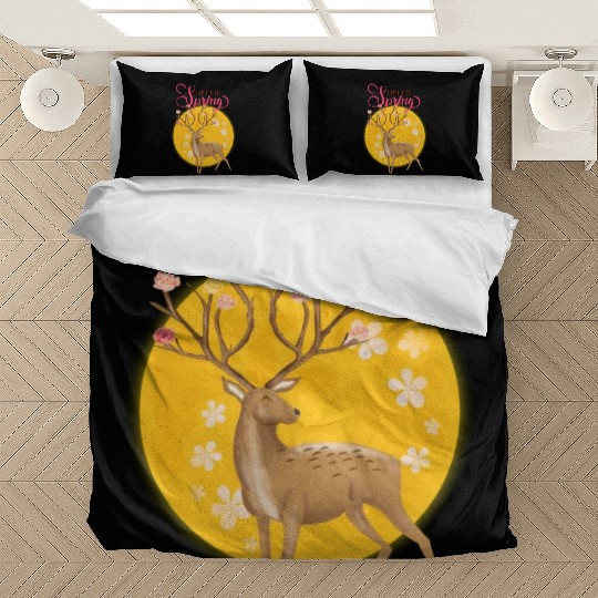 Hello Spring with cute deer Bedding Sets