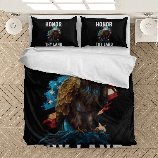 Honor Thy Land American Bald Eagle America USA Bedding Sets
