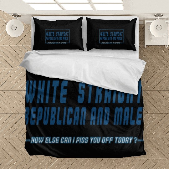 White Straight Republican and Male Bedding Sets