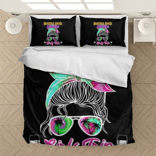Beaches Booze Besties Girls Trip Spring Break Bedding Sets