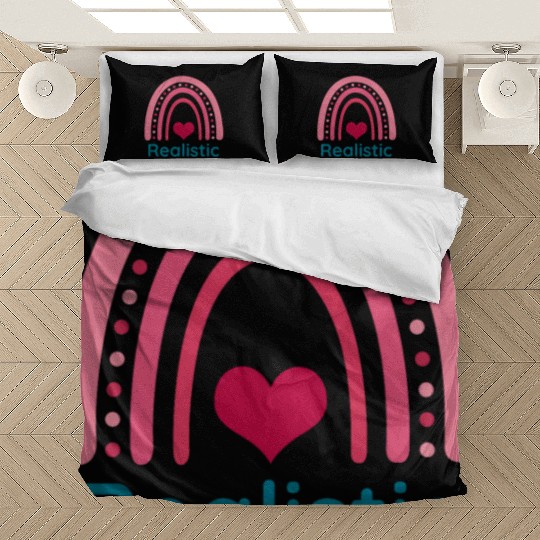 Realistic Viva Magenta Boho Rainbow Bedding Sets