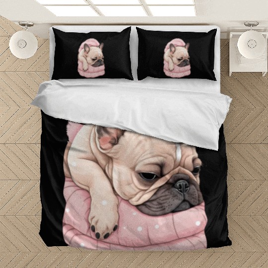 Cozy Naptime with a French Bulldog Bedding Sets