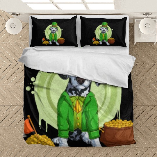 Dalmatian Puppy, Irish Flag, Gold, Shamrock Dog St Bedding Sets