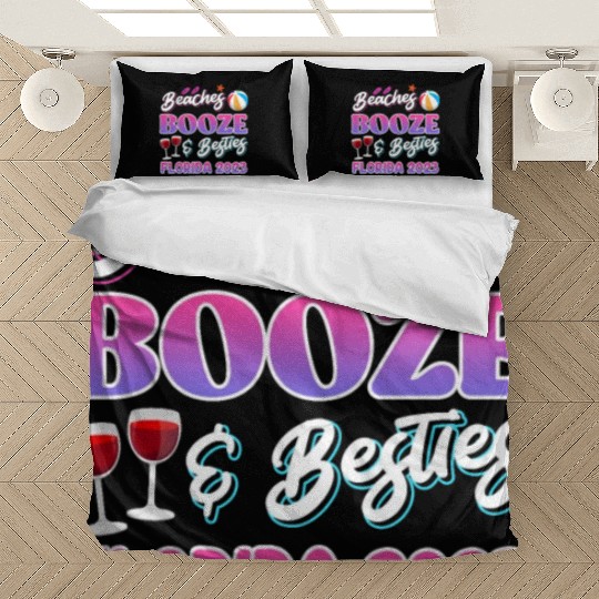 Beach Booze Besties Florida Vacation Spring Break Bedding Sets