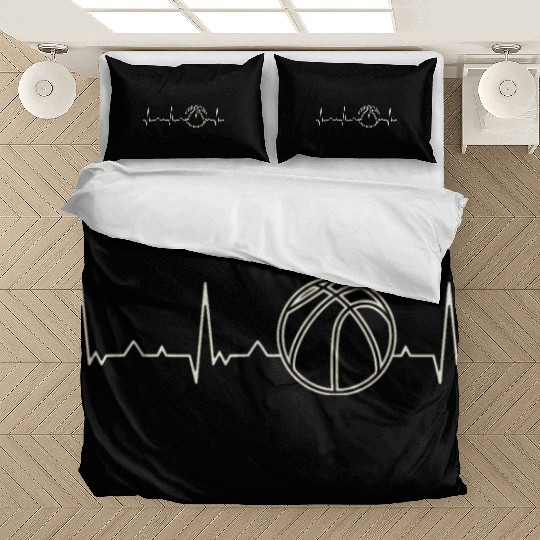 Basketball. Heart. Love. EKG. Pulse. Beat. Bedding Sets