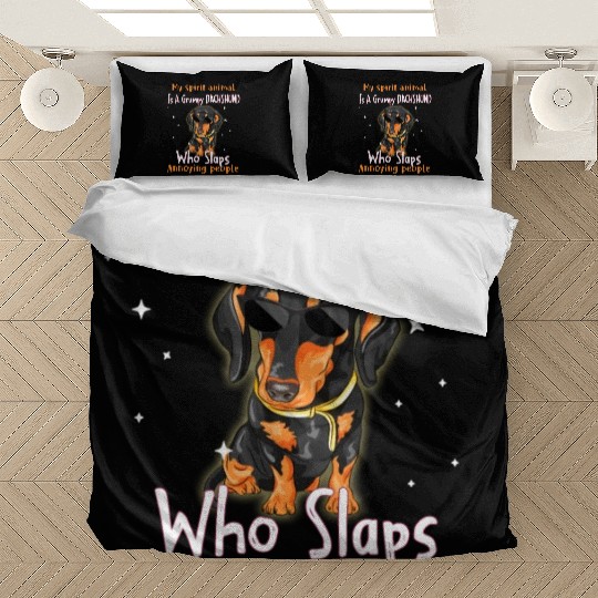 My Spirit animal Is A Grumpy Dachshund Bedding Sets
