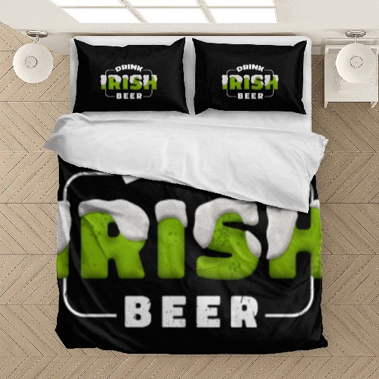 Drink Irish Beer, Green Beer, St Patricks Day Bedding Sets