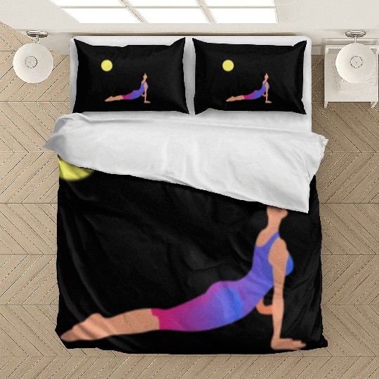 Yoga Healthy Body Training Illustration Bedding Sets