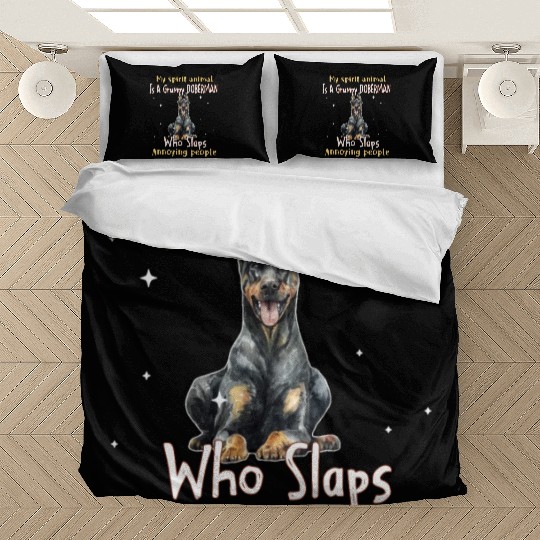 My Spirit animal Is A Grumpy Doberman Bedding Sets