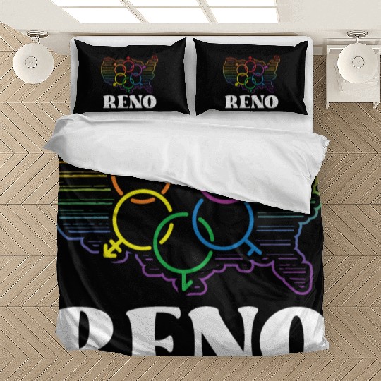 Reno Pride Flag Pride Month LGBTQ Flag LGBT Commun Bedding Sets