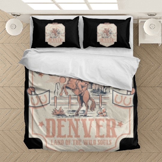 denver colorado wild west town Bedding Sets