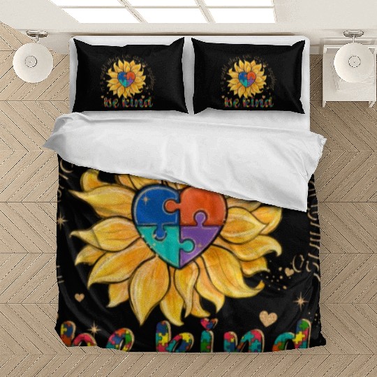 Be Kind Sunflower Autism Awareness Bedding Sets