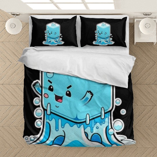 Cute happy kawaii melting ice Bedding Sets