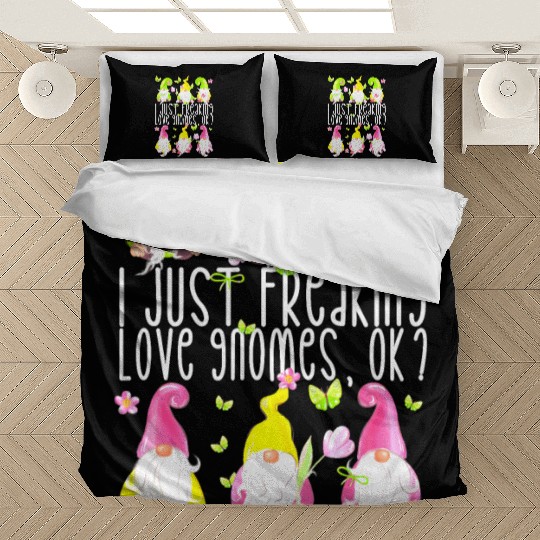 Funny Spring Gnome Quote For Women Girls Cute Summ Bedding Sets