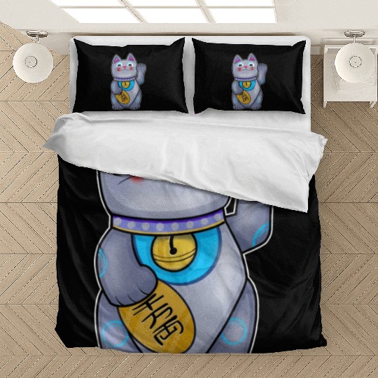 Cute Helpful Maneki Neko Lucky Cat Bedding Sets