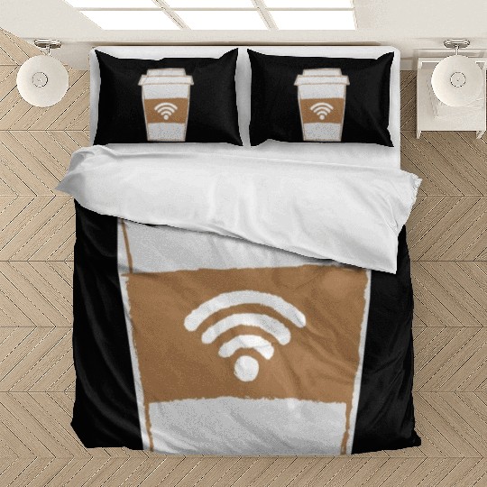 Coffee Wifi Bedding Sets