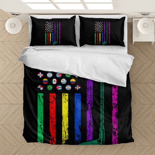 American Sports Flag Hispanic Heritage Month Golf Bedding Sets