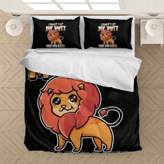 Lion Funny I Didnt Fart My Butt Blew You A Kiss Bedding Sets