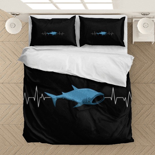 Whale Shark Lover Heartbeat Largest Sea Animal Gia Bedding Sets
