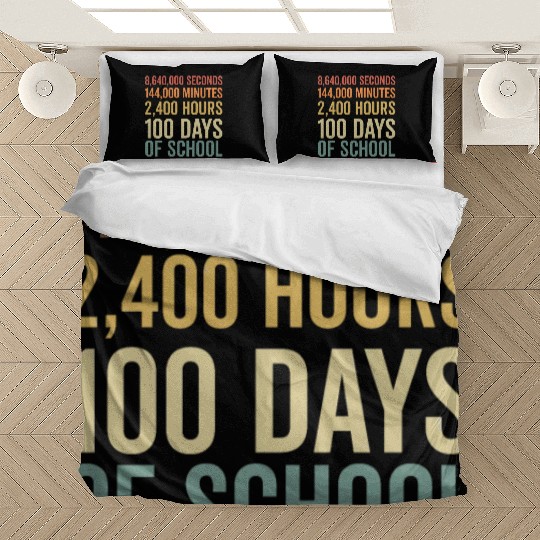 100 Days of School Teacher Outfit 80s Retro Bedding Sets