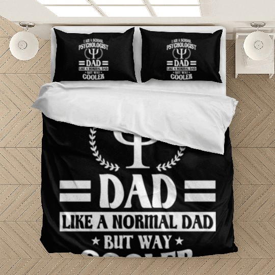 School Psychologist Dad Student Support For Men Bedding Sets