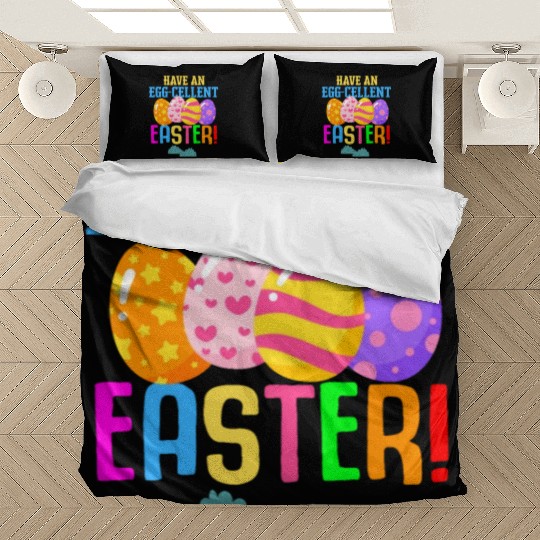 Easter Colorful Egg Dye Rabbit Egg Hunt Bedding Sets