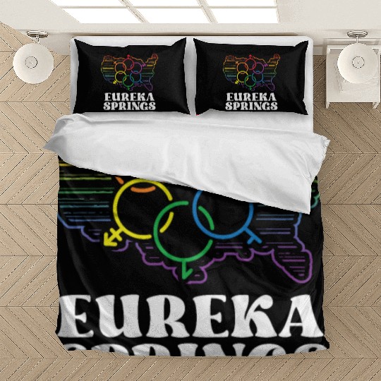 Eureka Springs Pride Flag Pride Month LGBTQ Flag Bedding Sets