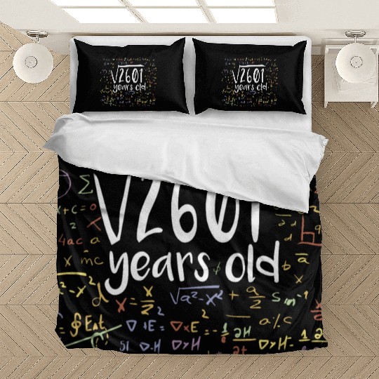 51st Birthday Square Root of 2601: 51 Years Old Bedding Sets