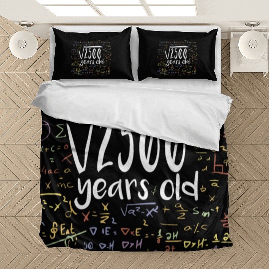50th Birthday Square Root of 2500: 50 Years Old Bedding Sets