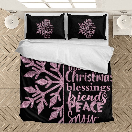 Christmas Snowflake Sublimation Bedding Sets