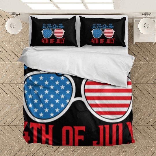 So Fly On The 4th July America USA Flag Patriotic Bedding Sets