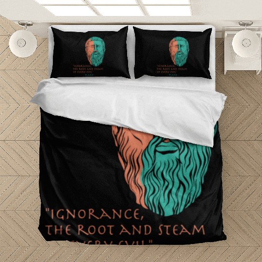 Plato Stoic Philosophy Quote Bedding Sets