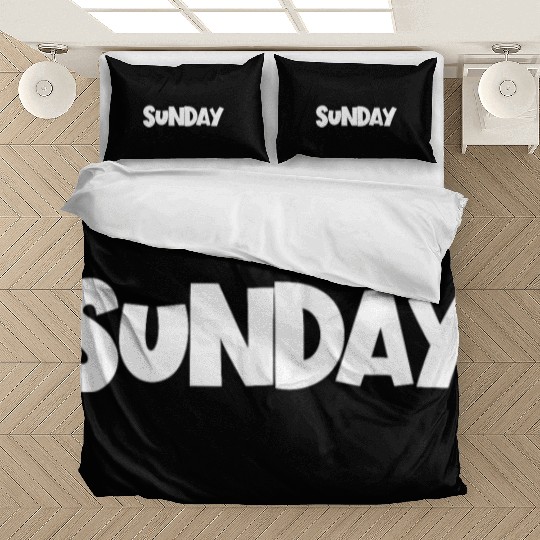Sunday Day Of The Week Minimalist Funny Sunday Bedding Sets
