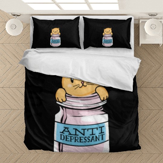 Antidepressant Kitten Medicine Cat Owner Bedding Sets