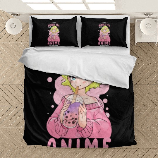 I Want Bubble Tea And Anime Funny Boba Tapioca Pea Bedding Sets