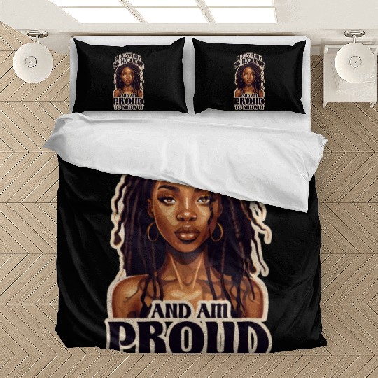 I Love My Skin Color Black Dreadlock Girl African Bedding Sets