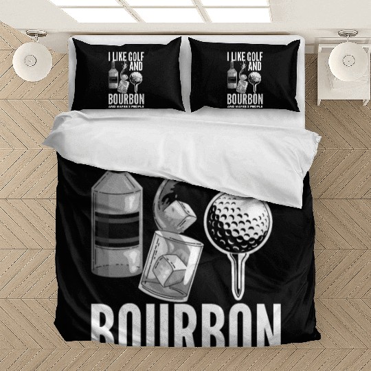 Golf Bourbon Whiskey Gift Golfer Bedding Sets