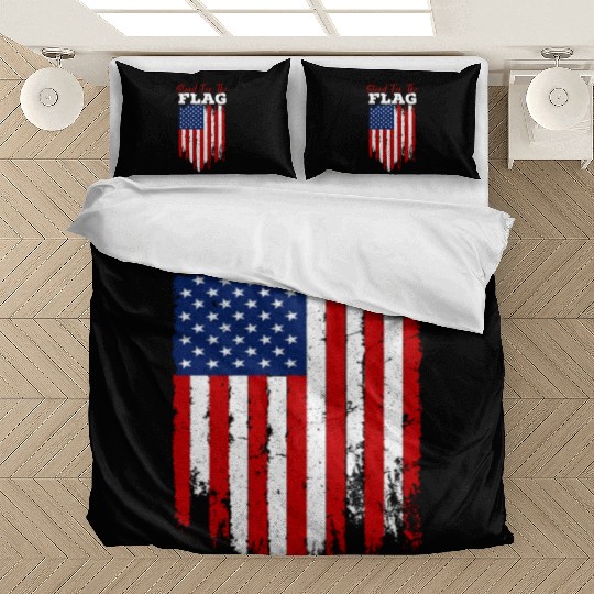 Stand For The Flag Veteran USA Flag Memorial Day Bedding Sets