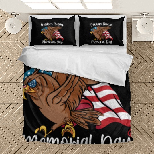 Patriotic Veteran USA Flag American Memorial Day Bedding Sets