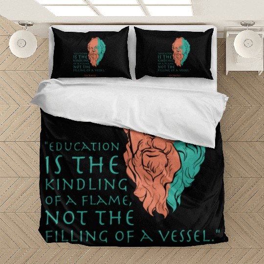 Socrates Stoic Philosophy Quote Bedding Sets