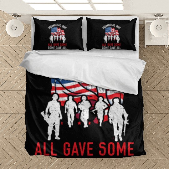All Gave Some Some Gave All USA Flag Memorial Day Bedding Sets