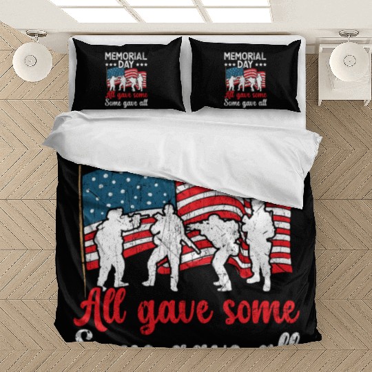 All Gave Some Some Gave All USA Flag Memorial Day Bedding Sets