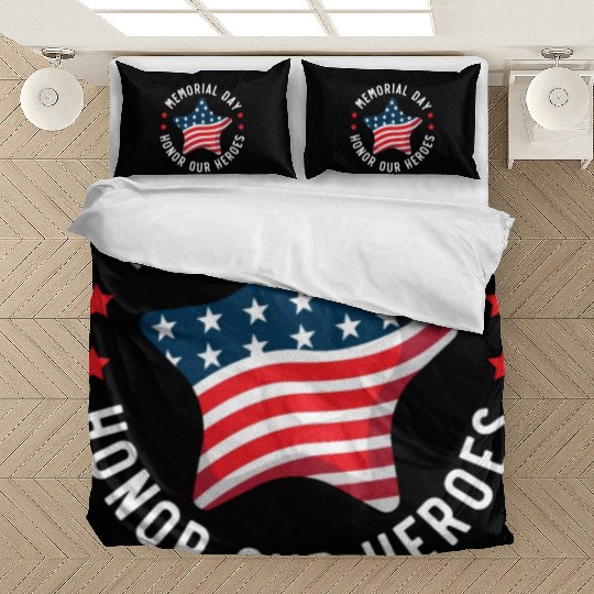 Patriotic Veteran USA Flag American Memorial Day Bedding Sets