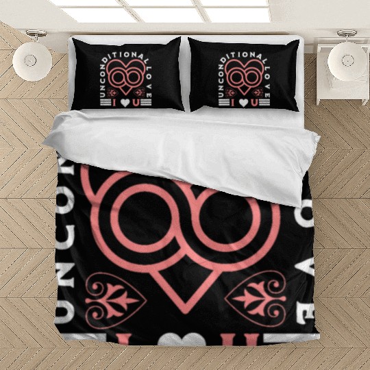 Unconditional Love, heart, I love, marriage, groom Bedding Sets
