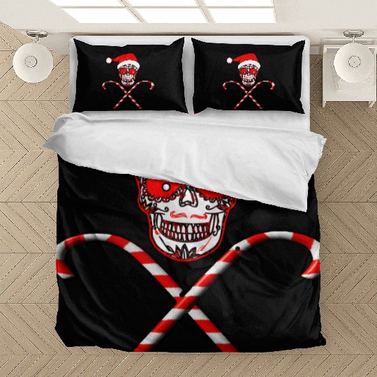 Sugar Skull And Candy Canes Bedding Sets