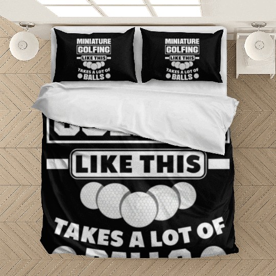 Funny Miniature Golf Miniature Golfing Miniature Bedding Sets