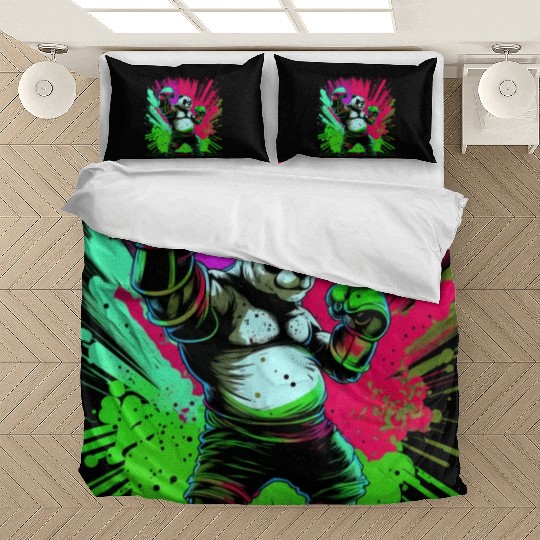 Cool Colorful Panda Boxer MMA Martial Arts Bedding Sets
