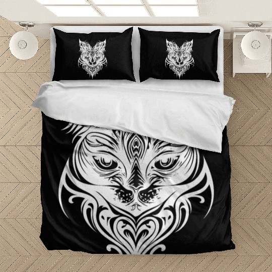 Cute Kittens In Tattoo Style Bedding Sets