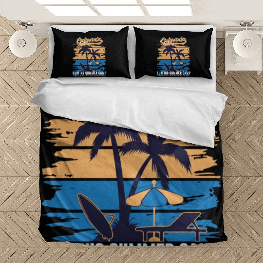 California Surfing Summer Camp Bedding Sets