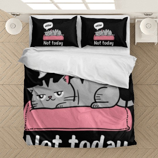 Funny Lazy Bored Cat | For Cat Mom Cat lovers Bedding Sets